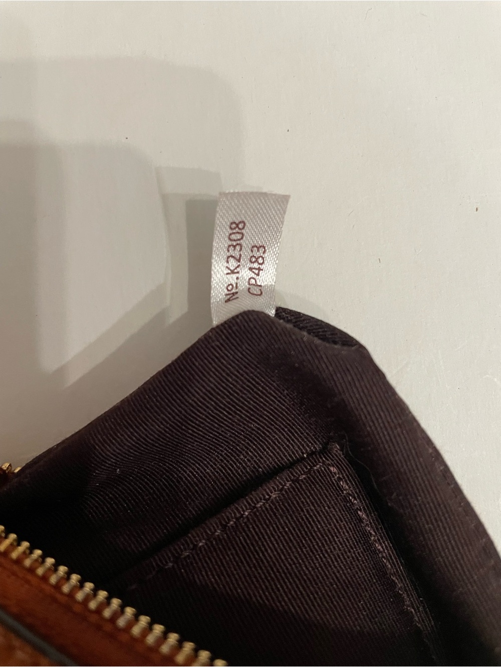 COACH Pebbled Leather Wristlet in Saddle/Rust Brown - Picture 6 of 6